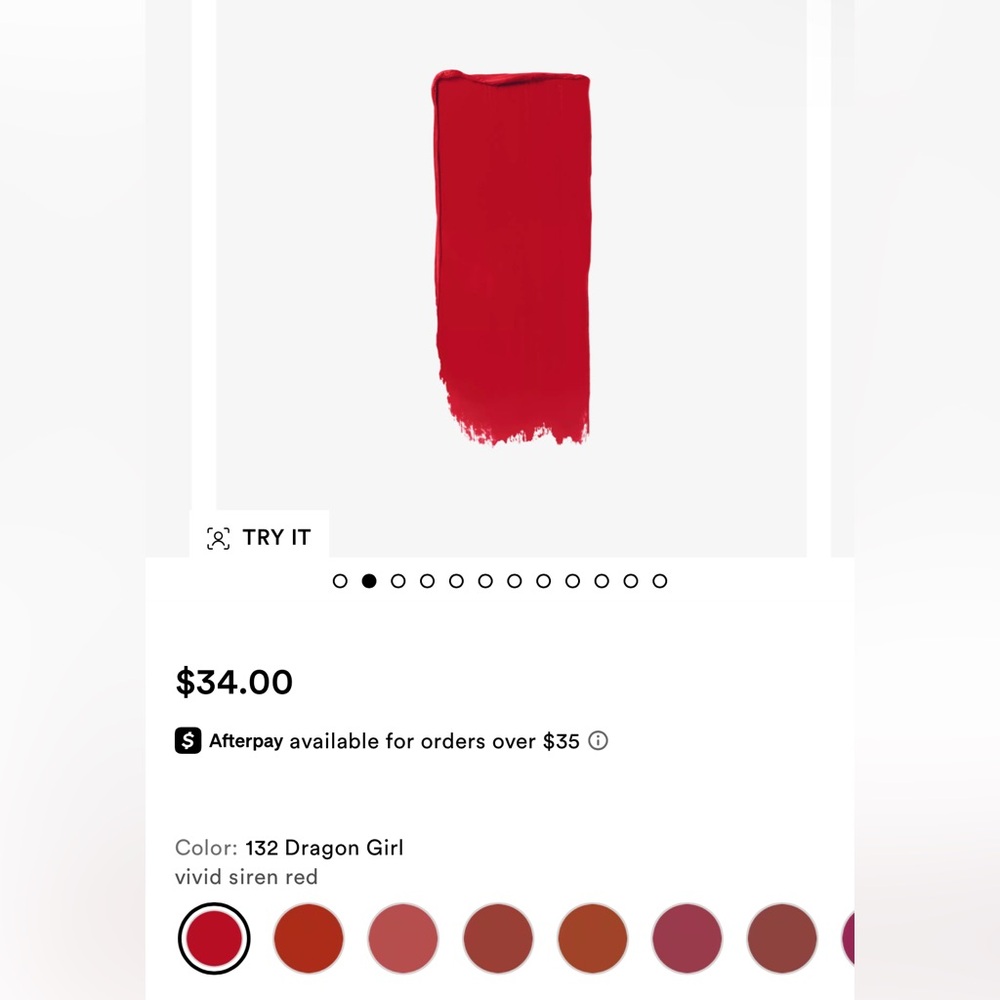 Vivid Red NARS Dragon Girl Lipstick Shade - Picture 3 of 4